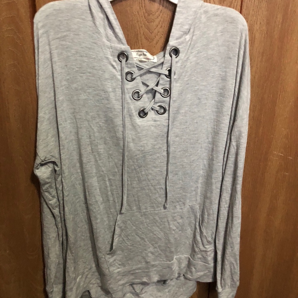 Grey thin hoodie
